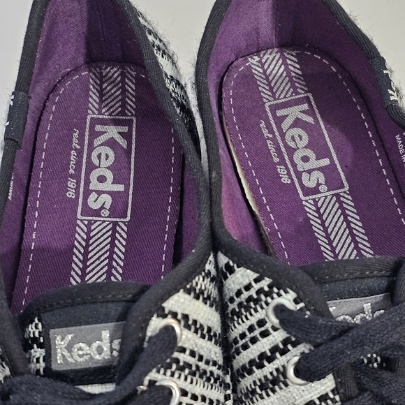 Keds Women's Champion Metallic Woven Stripe Fashion Sneaker - Picture 8 of 9